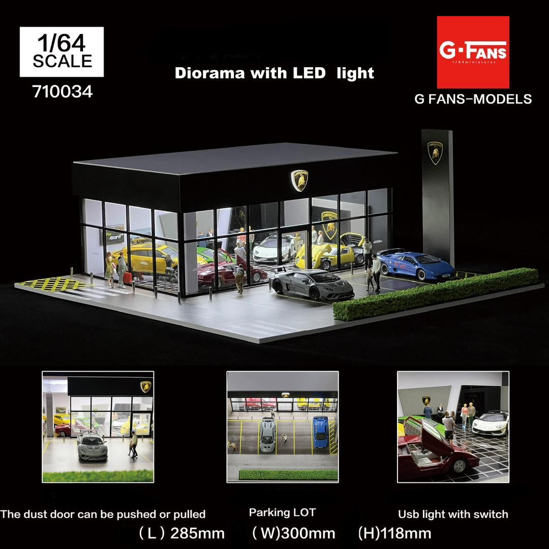 New G-Fans 1:64 Scale Lamborghini Car Centre Diorama 2023