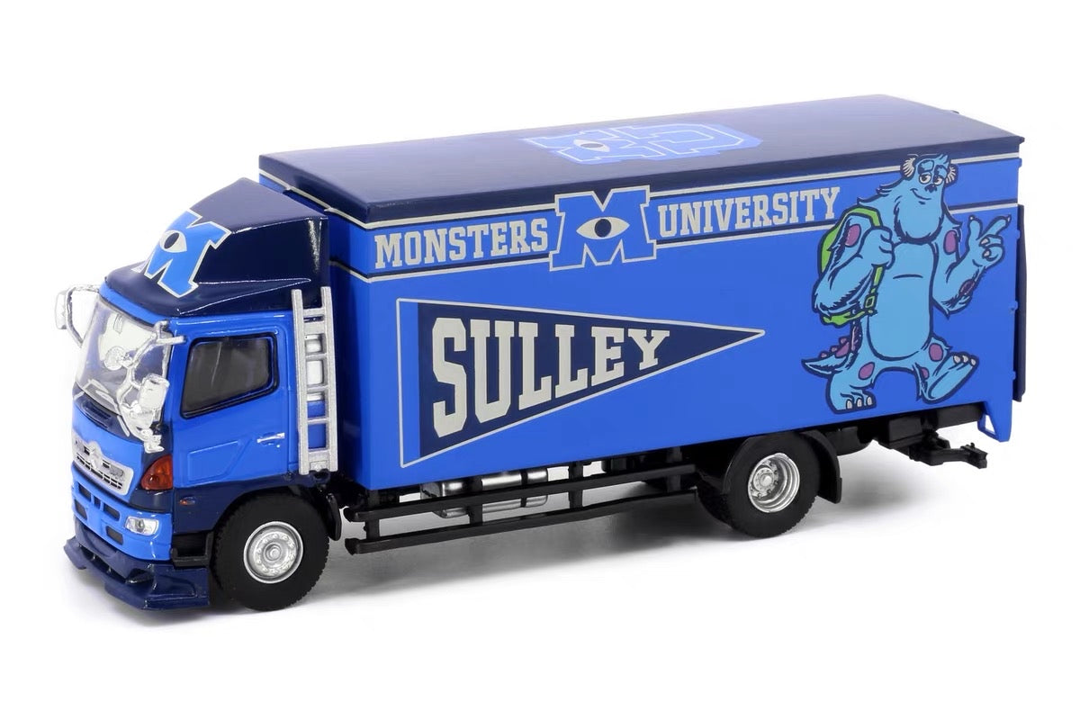 HK Tiny 1:76 Scale Hino Truck Disney PIXAR Monster University Sulley Blue Licensed
