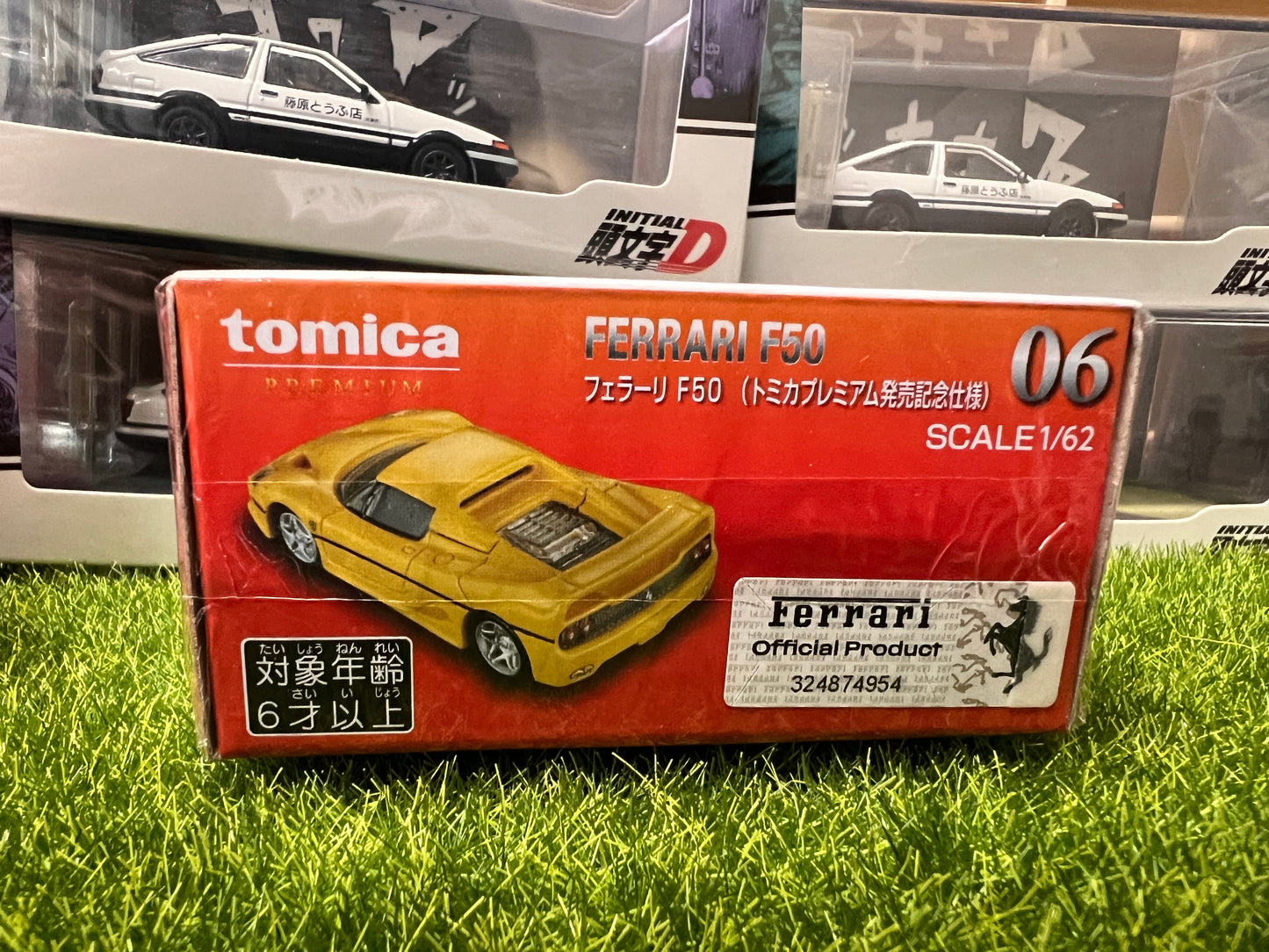 TOMICA Premium 1:62 Scale No.06 Ferrari F50 Yellow