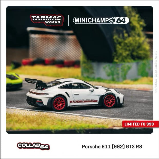 Tarmac Minichamps 1:64 Porsche 911 (992) GT3 RS White Limited 999 pc