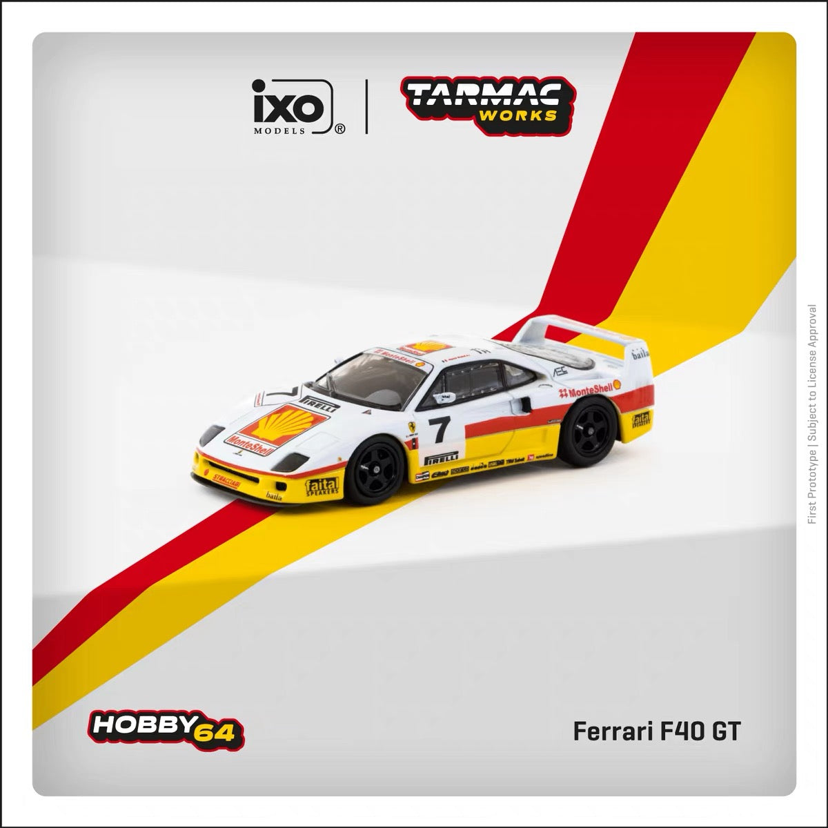 Tarmac Works 1:64 iXO Ferrari F40 White Shell No.7
