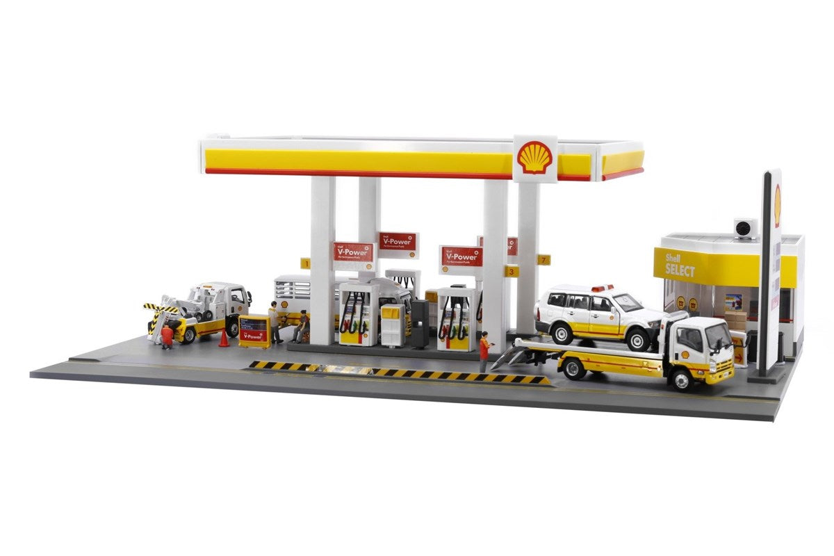 Tiny City 1:64 Scale Bd17 Shell Hong Kong Petrol Station Diorama
