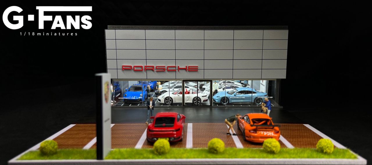 G-Fans 1:64 Scale Porsche Showroom Buildingde