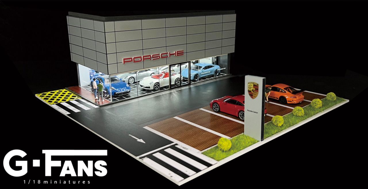 G-Fans 1:64 Scale Porsche Showroom Buildingde