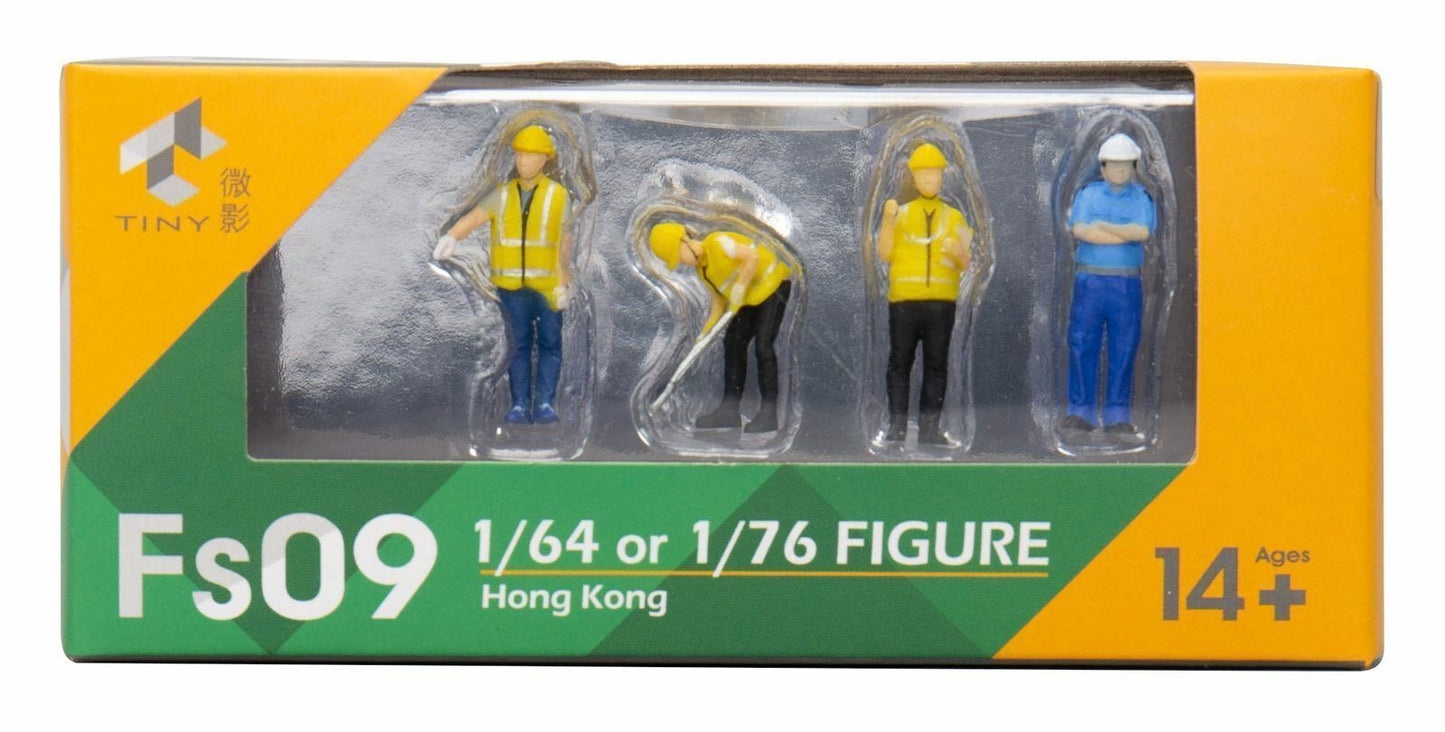 Tiny City 1:64 Scale Construction Workers Figure Set Fs09