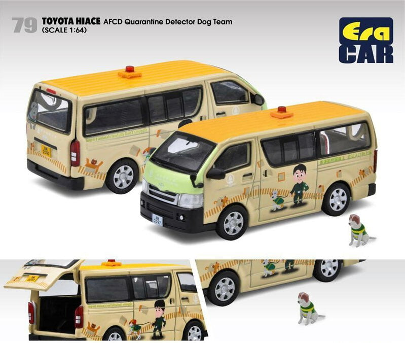 Era Car 1:64 Scale Diecast Car - 79 Toyota Hiace AFCD Quarantine Detector Dog Team