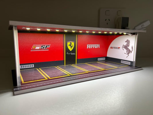 New 1:64 Ferrari Display Box With USB Led Lights