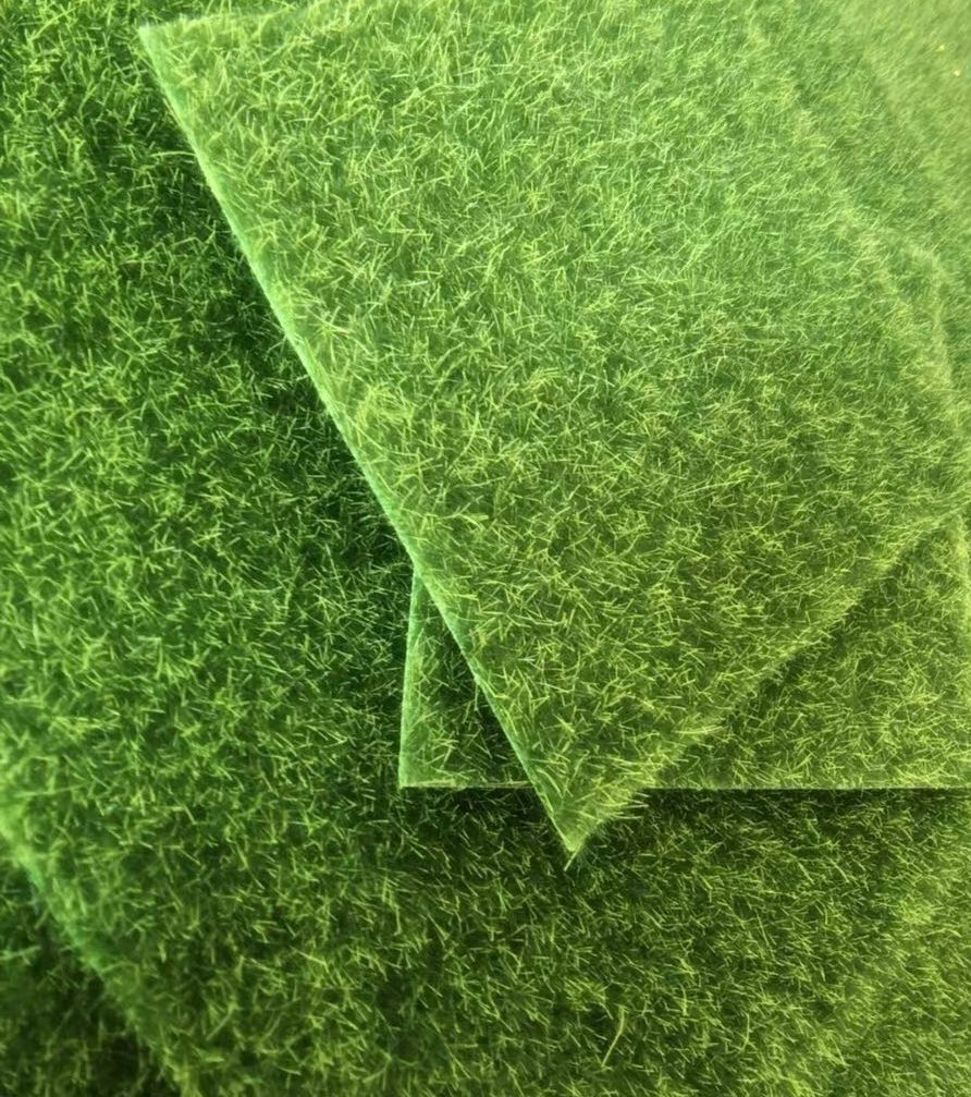 5 x Grass Field Diorama Decoration 30 x 30 cm