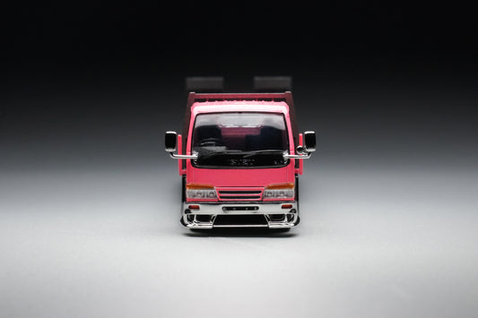 1:64 Scale Diecast Pink Isuzu ELF Custom Tow Truck