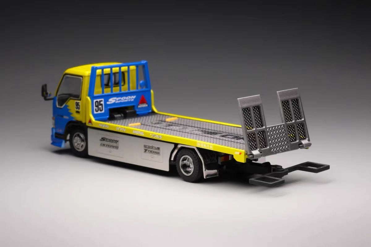 1:64 Scale Diecast Honda Spoon Isuzu ELF Custom Tow Truck