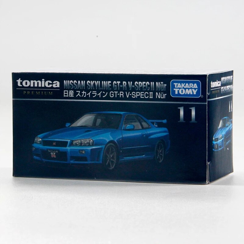 TOMICA Premium 1:64 Scale No.11 Nissan Skyline GTR R34 V-SpecII Nur Blue