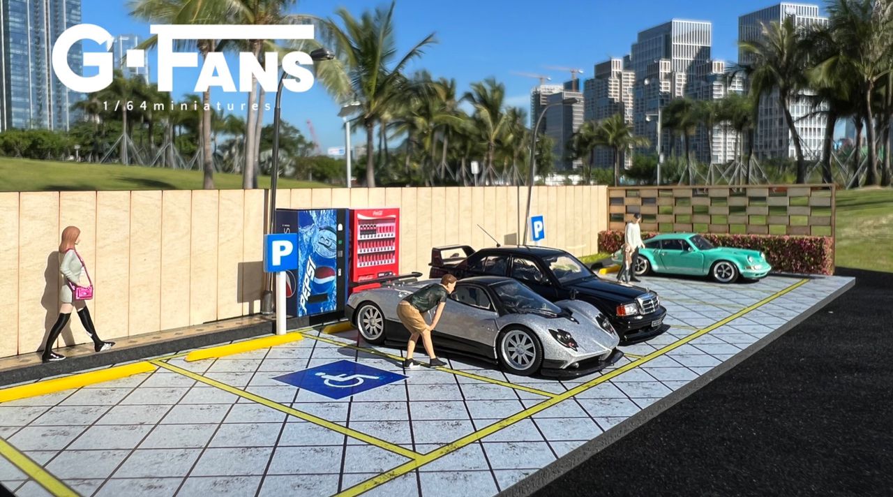 New Arrival 1:64 G-Fans Street Parking Diorama Ver. 3