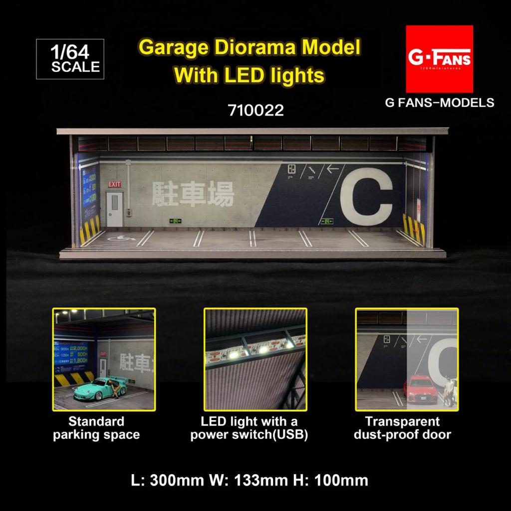 New 1:64 Japan Car Park Diorama With USB Lights