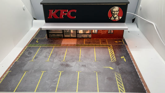 New 1:64 G-Fans Scale KFC (Australia) Drive Through Diorama With USB Light