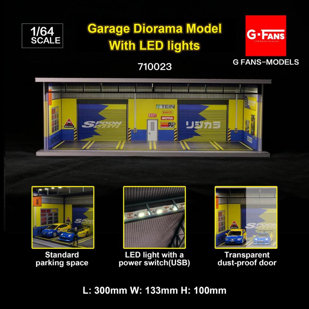 G-Fans 1:64 Scale Honda Japan Spoon Display Box With USB Led Lights