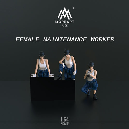 MoreArt 1:64 Female Maintenance Worker Figures Set
