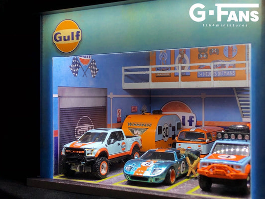 G-Fans 1:64 Gulf Double Deck Garage