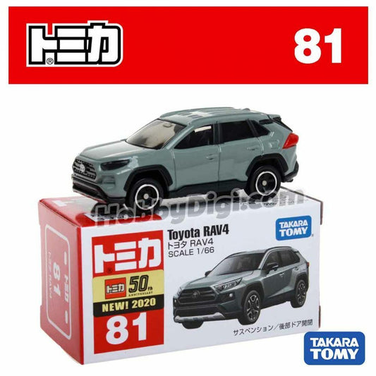 TOMICA 1:66 Scale No.81 Toyota Rav 4 Grey