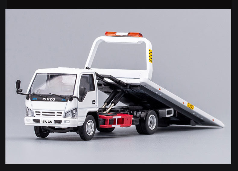 GCD 1:64 scale ISUZU N Series Shell Flatbed Tow Truck Lorry White Diecast model Elite