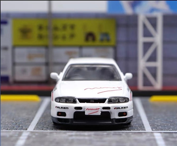 Inno64 1:64 Scale Nissan Skyline GTR R33 N1 Tuned By Mine’s White