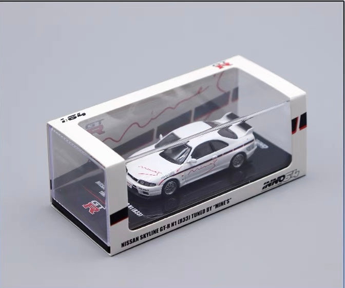 Inno64 1:64 Scale Nissan Skyline GTR R33 N1 Tuned By Mine’s White