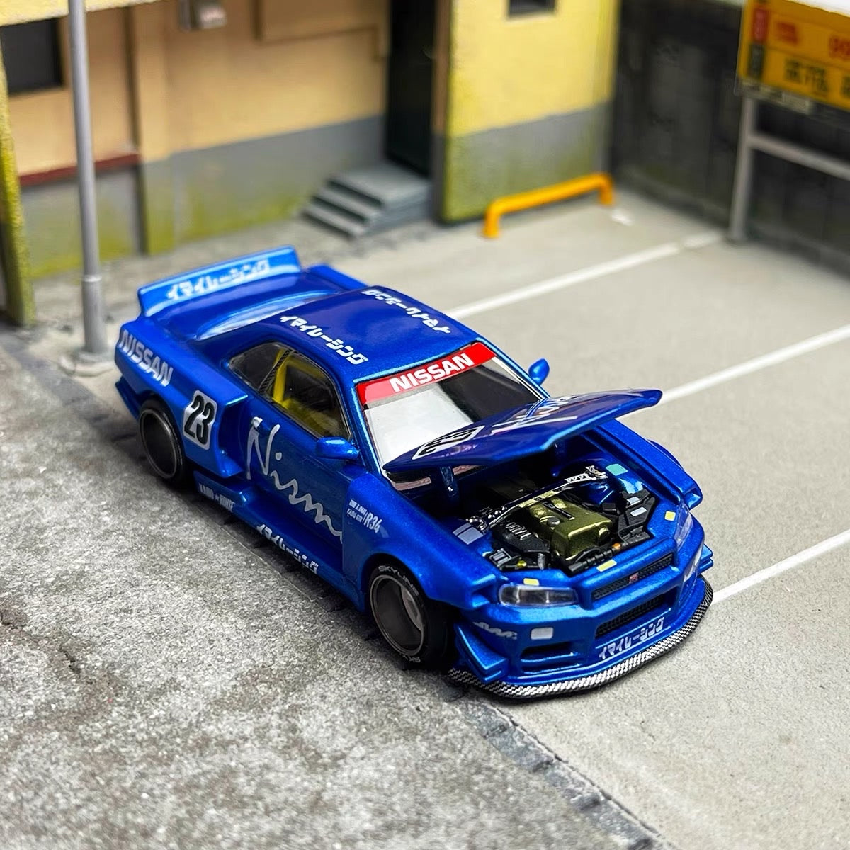 MiniGT 1:64 Scale Kaido House No.55 Nissan GTR R34 Skyline Blue