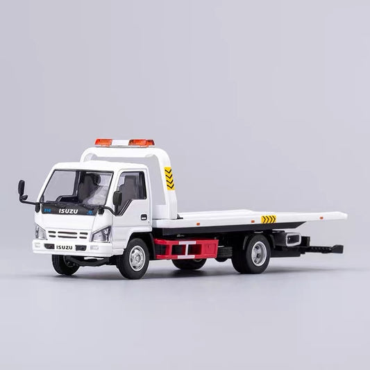 GCD 1:64 scale ISUZU N Series Shell Flatbed Tow Truck Lorry White Diecast model Elite