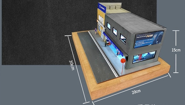 MoreArt 1:64 Scale Hakodate Automobile Industry Subaru Workshop Diorama Japan