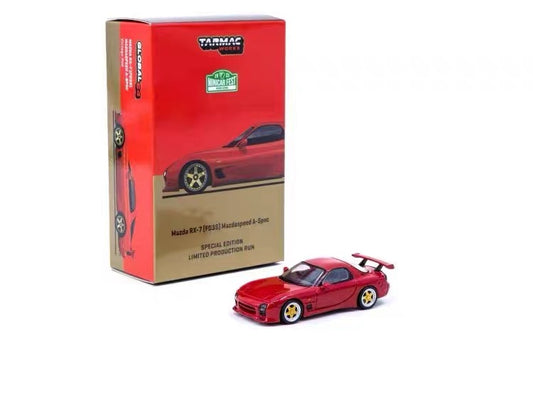 Tarmac 1:64 Mazda RX7 FD3S Red Hong Kong Exhibition Edition Vintage Red