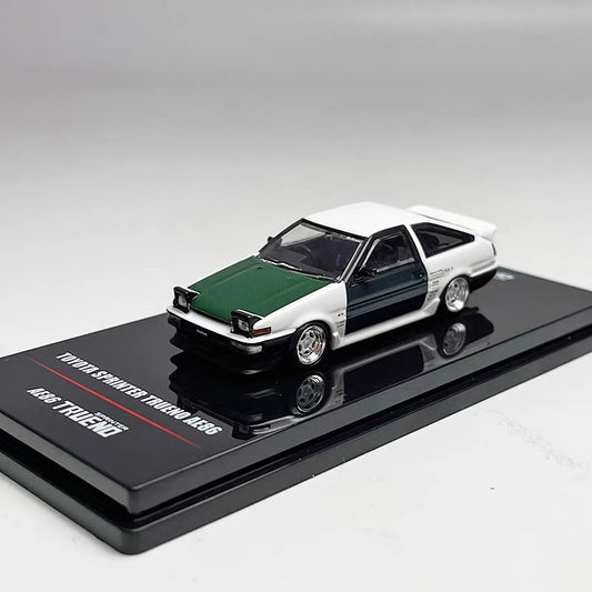 Inno64 1:64 Toyota AE86 Speinter Trueno Carbon Fibre Door version Green Bonnet