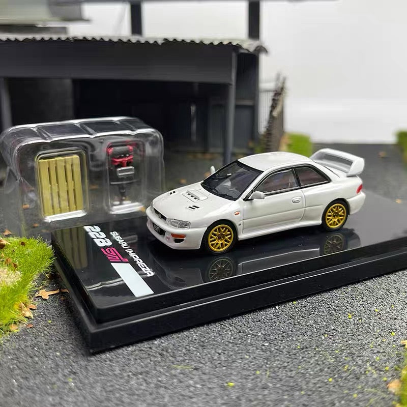 Hobby Japan 1:64 Scale Subaru Impreza 22b STi White Coupe