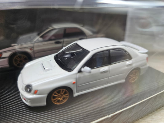 1:64 Furuya White Impreza WRX STI VII 7 Sedan Sport Diecast Metal Car