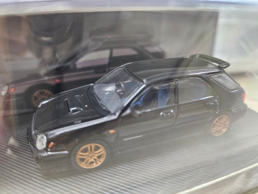 1:64 Furuya Black Impreza WRX STI VII 7 Hatchback Sport Diecast Metal Car