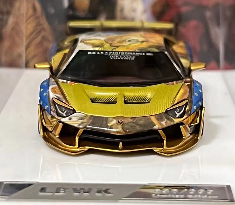 1:64 Scale Resin Lamborghini Aventador 2.0 Golden Tiger