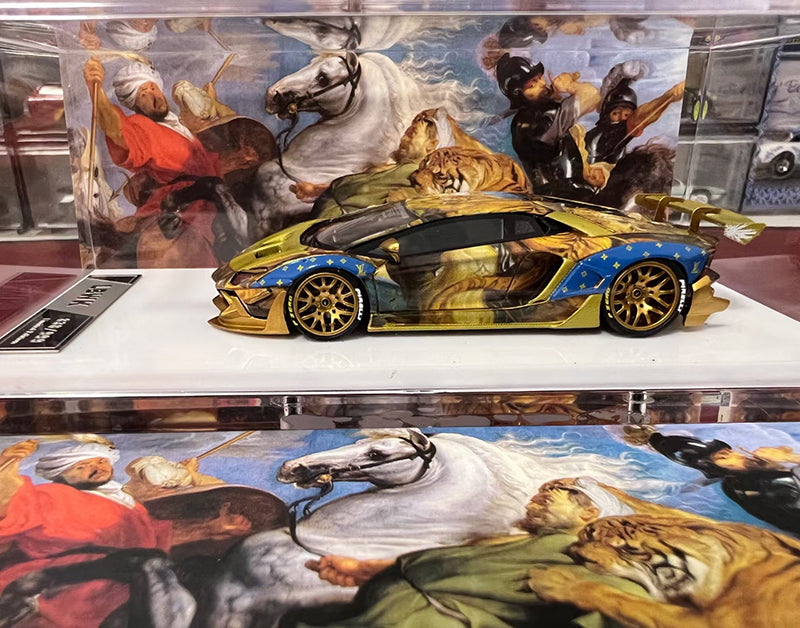 1:64 Scale Resin Lamborghini Aventador 2.0 Golden Tiger