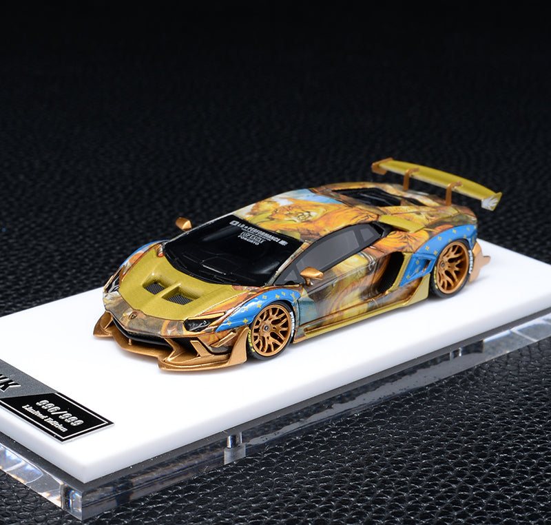 1:64 Scale Resin Lamborghini Aventador 2.0 Golden Tiger