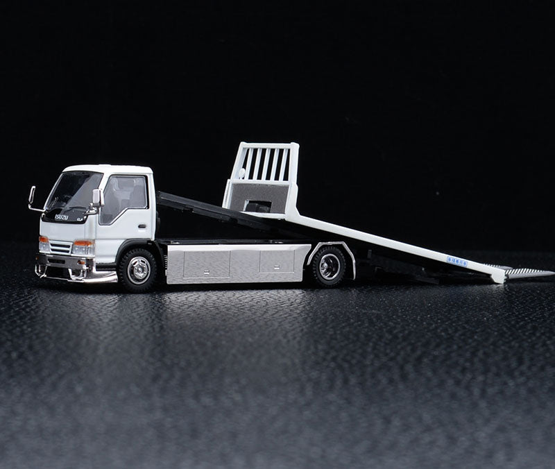 1:64 Scale Diecast Isuzu ELF Custom Tow Truck White – Hobby Garage